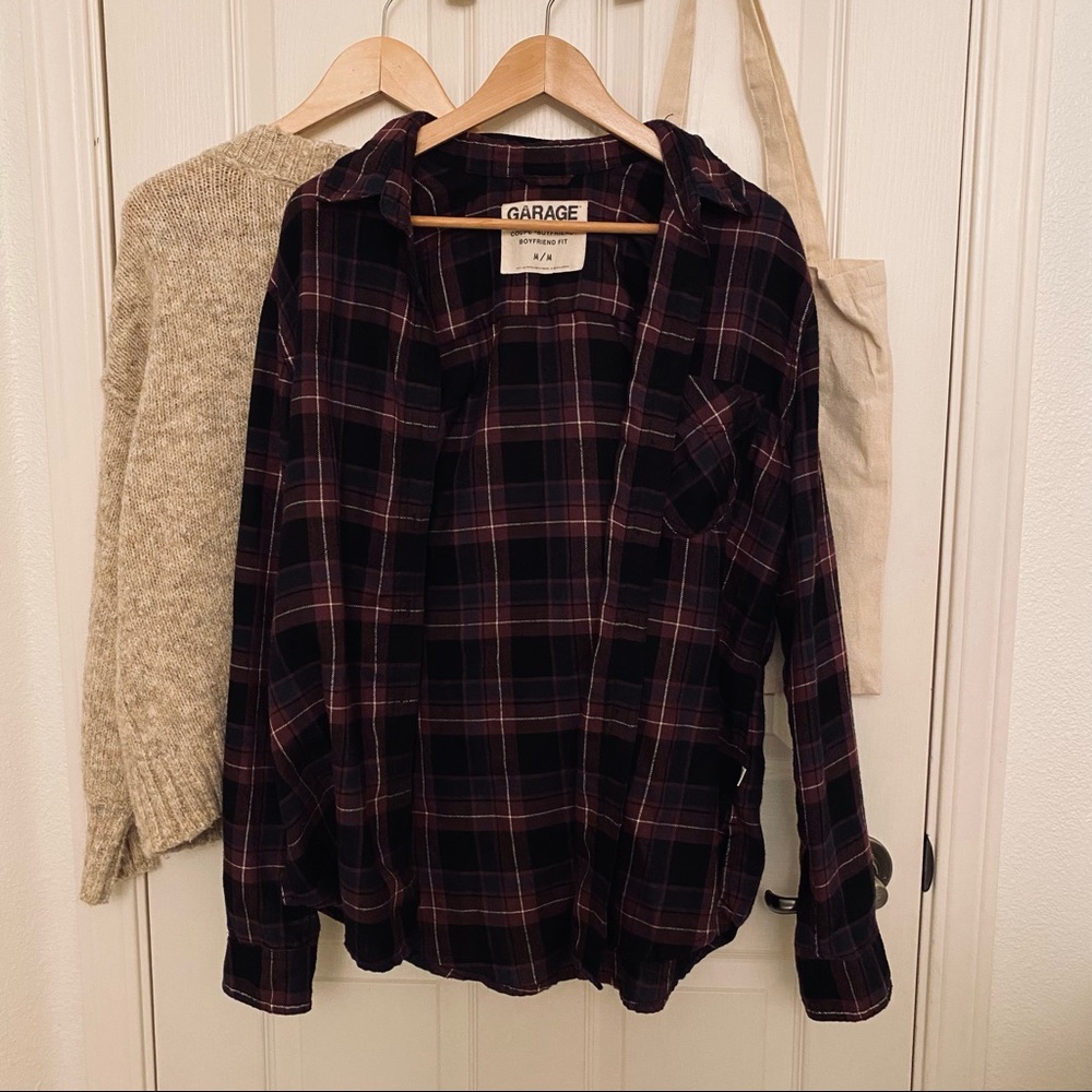 Maroon Boyfriend Flannel